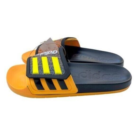 adidas Unisex Men's Sz 10 Women's Sz 11 Messi Black/Yellow Adilette TND Sandals - Picture 5 of 5